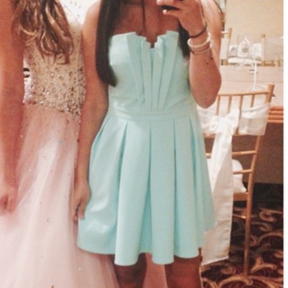 BABY BLUE COCKTAIL DRESS